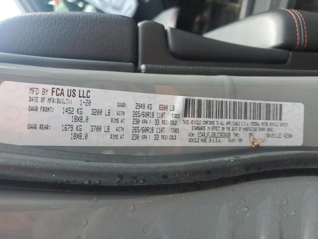 1C4RJFLG9LC263039 - 2020 JEEP GRAND CHER TRAILHAWK ნაცრისფერი ფოტო 13