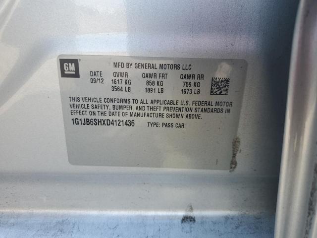 1G1JB6SHXD4121436 - 2013 CHEVROLET SONIC LS Gümüş foto 13