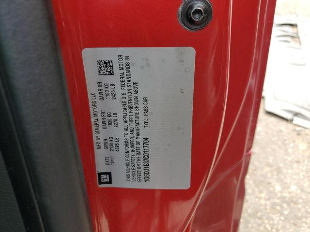 1G6DJ1E37C0117704 - 2012 CADILLAC CTS PERFORMANCE COLLECTION Красный фото 12