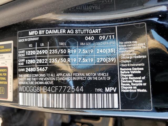 WDCGG8HB4CF772544 - 2012 MERCEDES-BENZ GLK 350 4MATIC BLACK photo 13