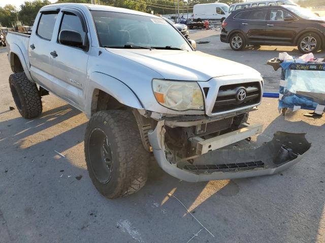 5TELU42N87Z348978 - 2007 TOYOTA TACOMA DOUBLE CAB ვერცხლისფერი ფოტო 1