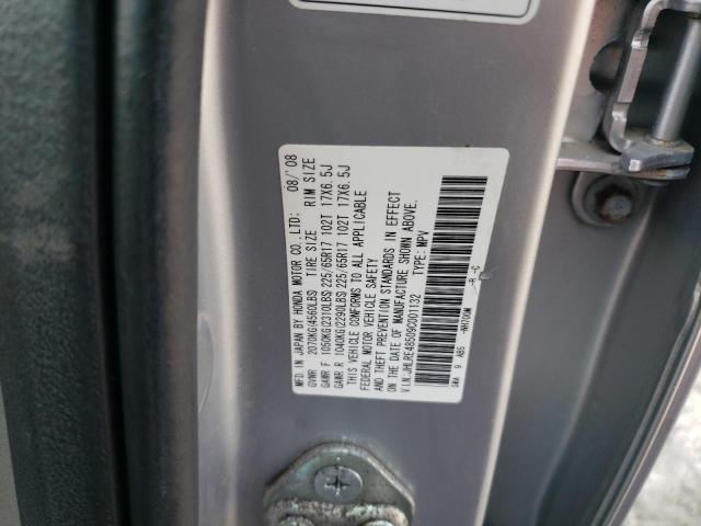 JHLRE48509C001132 - 2009 HONDA CR-V EX SILVER photo 14