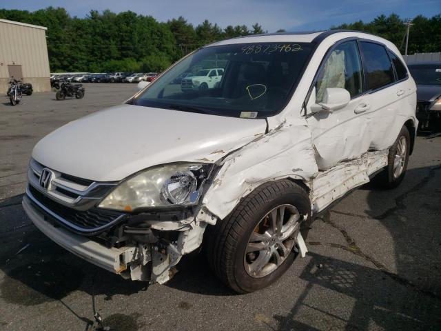 5J6RE4H71AL101737 - 2010 HONDA CR-V EXL WHITE photo 2