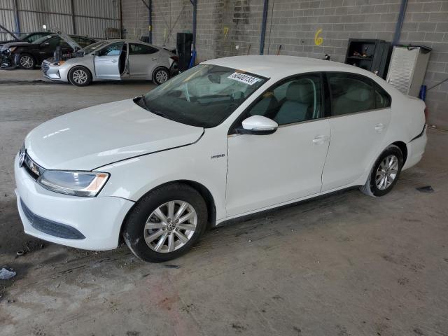 3VW637AJ6EM211223 - 2014 VOLKSWAGEN JETTA HYBRID WHITE photo 1