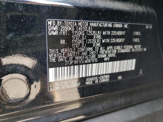 2T3P1RFV5LW087915 - 2020 TOYOTA RAV4 XLE 黑色 照片 13