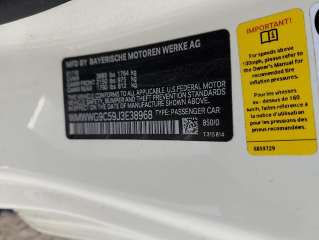 WMWWG9C59J3E38968 - 2018 MINI COOPER S Кремовый фото 12