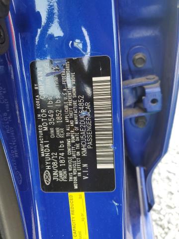KMHCU5AE2DU064852 - 2013 HYUNDAI ACCENT GLS BLUE photo 13