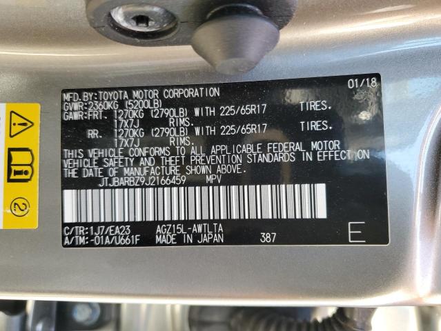 JTJBARBZ9J2166459 - 2018 LEXUS NX 300 BASE Gümüş foto 13