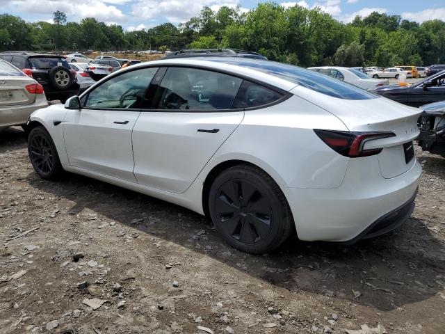 5YJ3E1EA0RF756125 - 2024 TESLA MODEL 3 WHITE photo 2