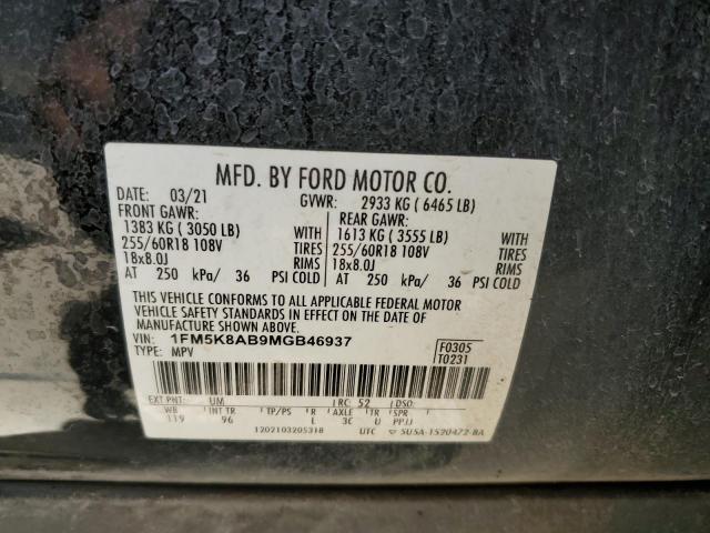 1FM5K8AB9MGB46937 - 2021 FORD EXPLORER POLICE INTERCEPTOR 双色 照片 13