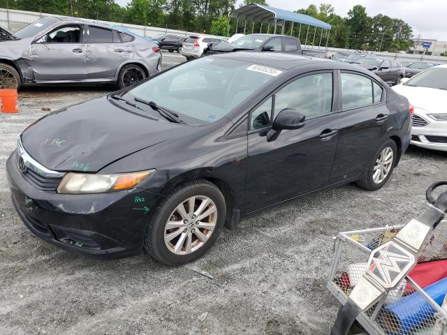 19XFB2F9XCE306737 - 2012 HONDA CIVIC EXL BLACK photo 1