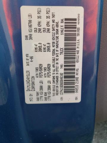 1D7HU18266S646102 - 2006 DODGE RAM 1500 ST BLUE photo 12