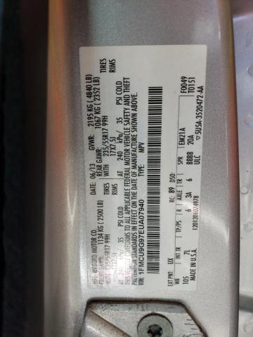 1FMCU9G97EUA07940 - 2014 FORD ESCAPE SE SILVER photo 13