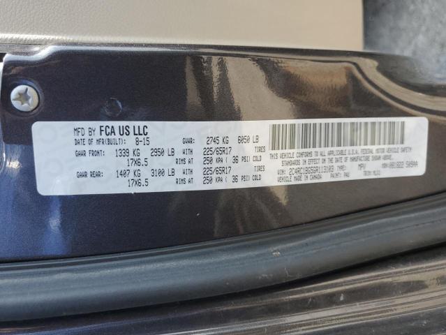 2C4RC1BG5GR113103 - 2016 CHRYSLER TOWN & COU TOURING CHARCOAL photo 13