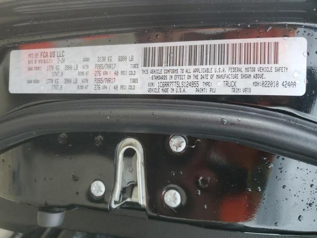 1C6RR7TT5LS124955 - 2020 RAM 1500 CLASS SLT 黑色 照片 12