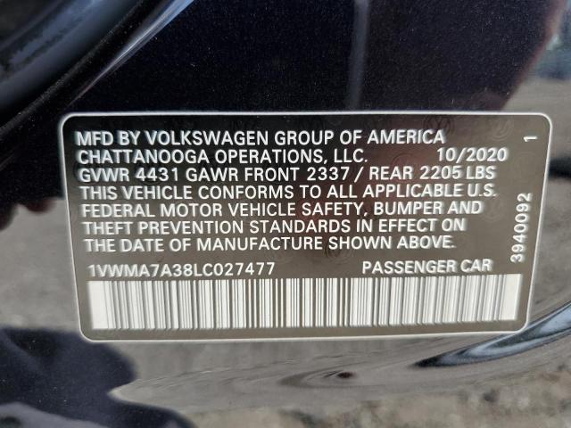 1VWMA7A38LC027477 - 2020 VOLKSWAGEN PASSAT R-LINE Qara foto 12