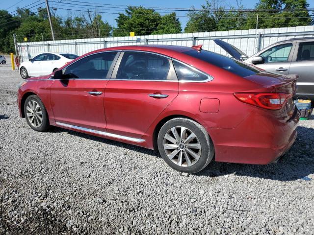 5NPE34AF2FH195781 - 2015 HYUNDAI SONATA SPORT RED photo 2