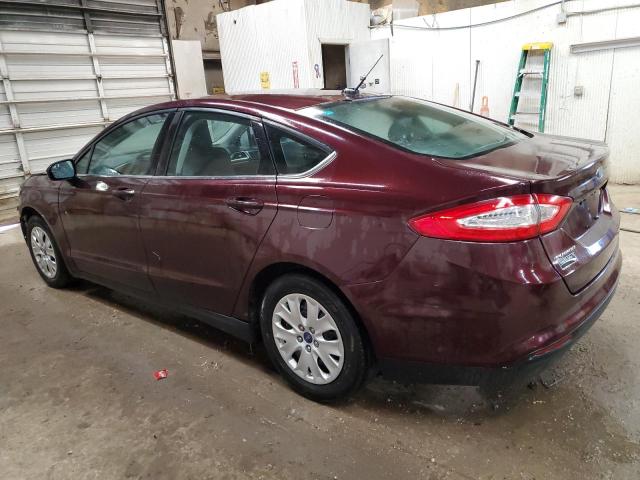 3FA6P0G78DR142214 - 2013 FORD FUSION S BURGUNDY photo 2