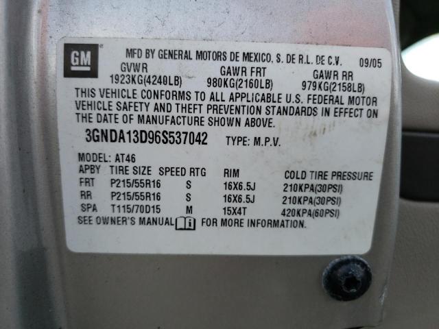 3GNDA13D96S537042 - 2006 CHEVROLET HHR LS 银色 照片 13