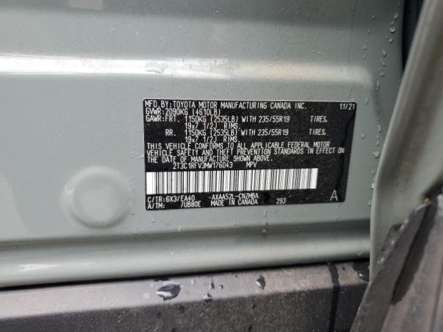 2T3C1RFV3MW176043 - 2021 TOYOTA RAV4 XLE PREMIUM GREEN photo 14