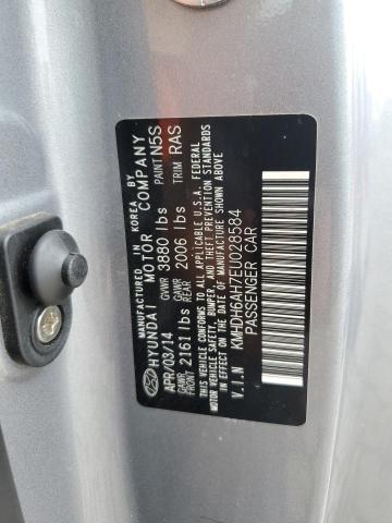 KMHDH6AH7EU028584 - 2014 HYUNDAI ELANTRA CO GS GRAY photo 12