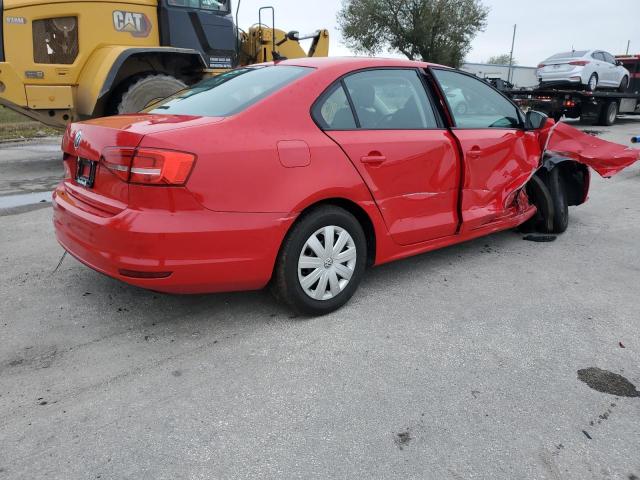 3VW2K7AJ9FM407479 - 2015 VOLKSWAGEN JETTA BASE RED photo 3