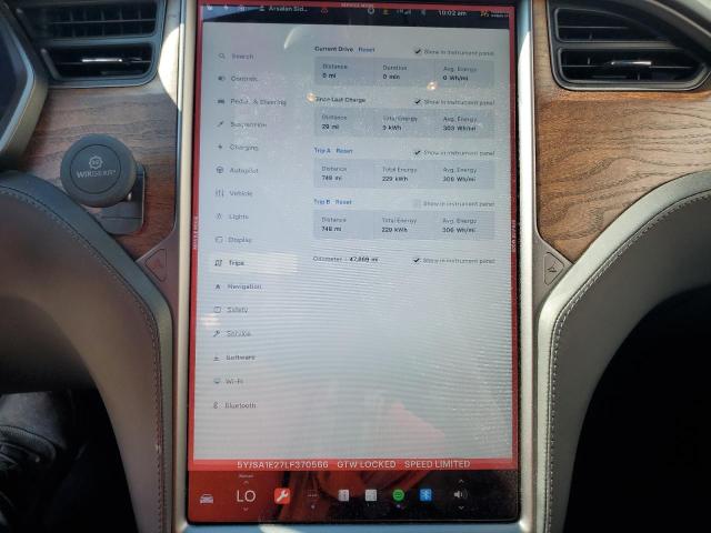 5YJSA1E27LF370566 - 2020 TESLA MODEL S შავი ფოტო 9