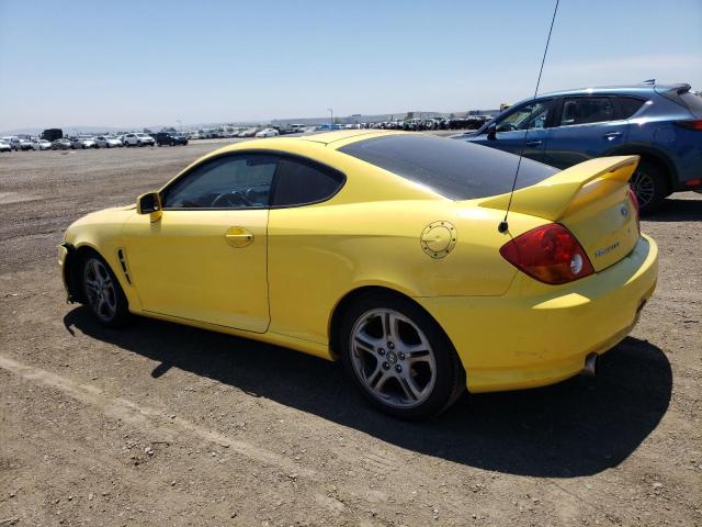 KMHHN65F25U159747 - 2005 HYUNDAI TIBURON GT YELLOW photo 2