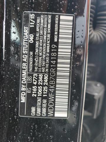 WDDWF4KB7GR141819 - 2016 MERCEDES-BENZ C 300 4MATIC BLACK photo 12