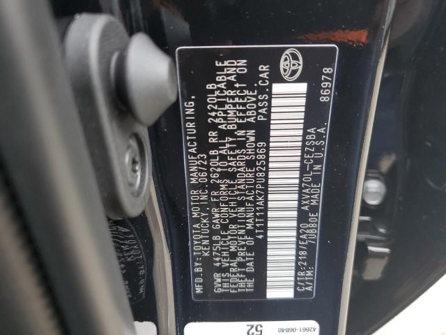 4T1T11AK7PU825869 - 2023 TOYOTA CAMRY SE NIGHT SHADE BLACK photo 12