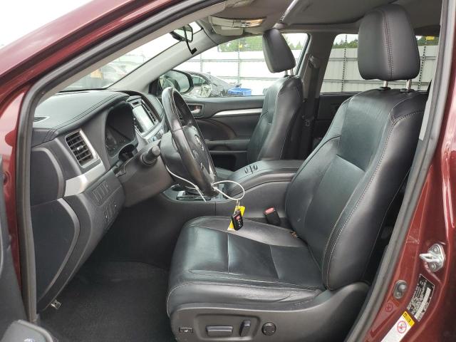 5TDKKRFHXFS101332 - 2015 TOYOTA HIGHLANDER XLE MAROON photo 7