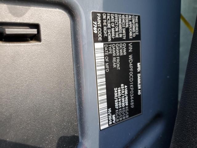 WD4PF0CD1KP034489 - 2019 MERCEDES-BENZ SPRINTER 2500/3500 GRAY photo 13