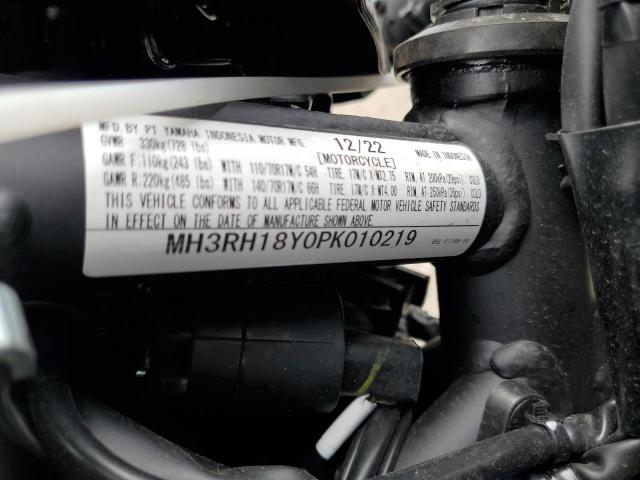 MH3RH18Y0PK010219 - 2023 YAMAHA YZFR3 A BLACK photo 10