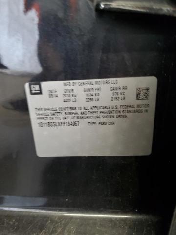 1G11B5SLXFF134967 - 2015 CHEVROLET MALIBU LS შავი ფოტო 12