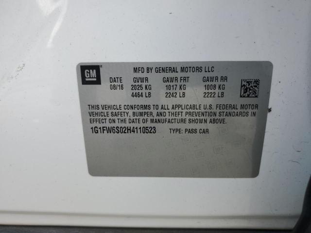 1G1FW6S02H4110523 - 2017 CHEVROLET BOLT EV LT WHITE photo 12