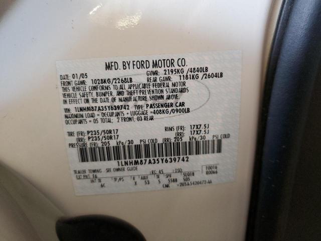 1LNHM87A35Y639742 - 2005 LINCOLN LS 白色 照片 12