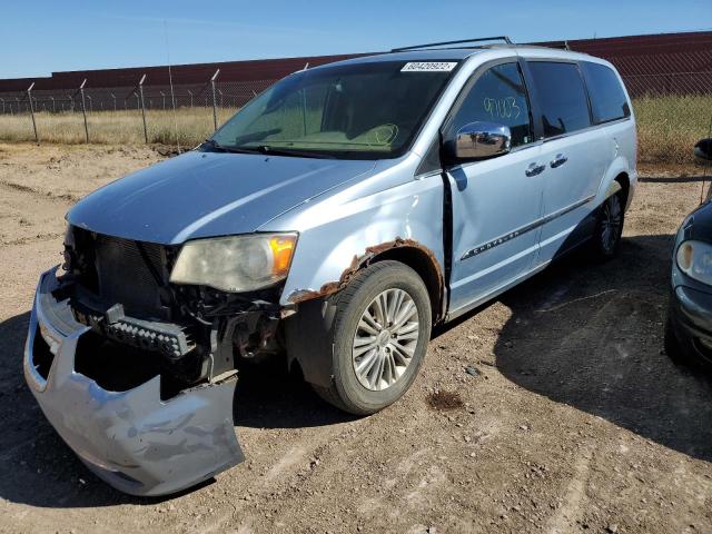 2C4RC1CG0DR649077 - 2013 CHRYSLER TOWN & COU TOURING L BLUE photo 2