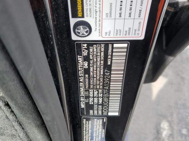 WDDUG8FB7FA139247 - 2015 MERCEDES-BENZ S 550 4MATIC BLACK photo 12