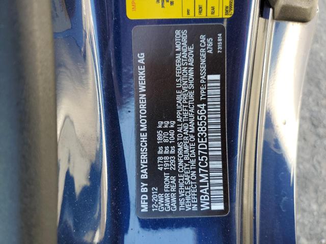 WBALM7C57DE385564 - 2013 BMW Z4 SDRIVE35I BLUE photo 13