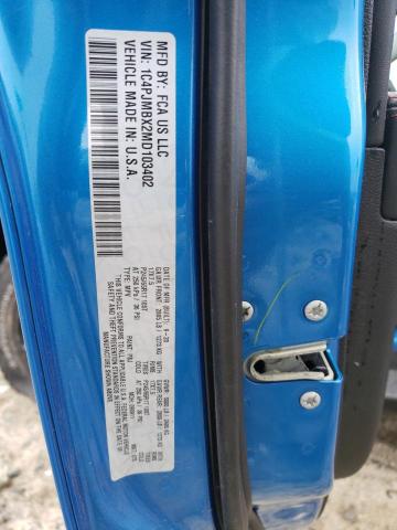 1C4PJMBX2MD103402 - 2021 JEEP CHEROKEE TRAILHAWK 蓝色 照片 13