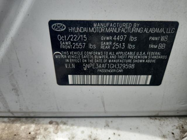 5NPE34AF1GH329598 - 2016 HYUNDAI SONATA SPORT 白色 照片 13