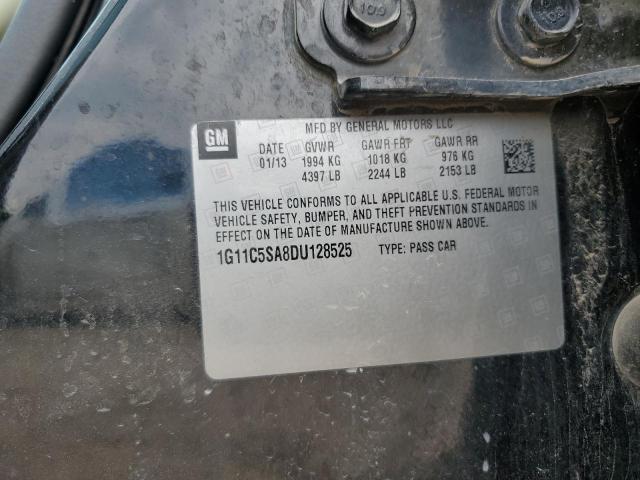 1G11C5SA8DU128525 - 2013 CHEVROLET MALIBU 1LT BLACK photo 12