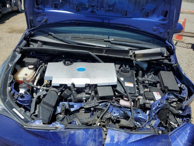 JTDKARFU2H3538617 - 2017 TOYOTA PRIUS BLUE photo 11