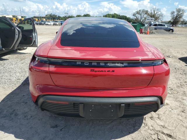 WP0AB2Y13MSA42781 - 2021 PORSCHE TAYCAN 4S RED photo 6