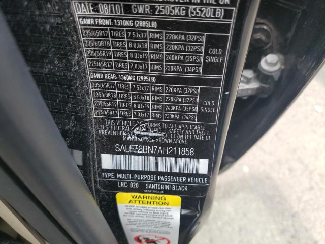 SALFT2BN7AH211858 - 2010 LAND ROVER LR2 HSE TECHNOLOGY BLACK photo 13