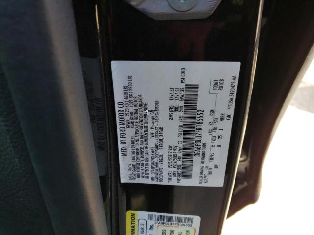 3FA6P0LU7FR185652 - 2015 FORD FUSION SE HYBRID BLACK photo 12