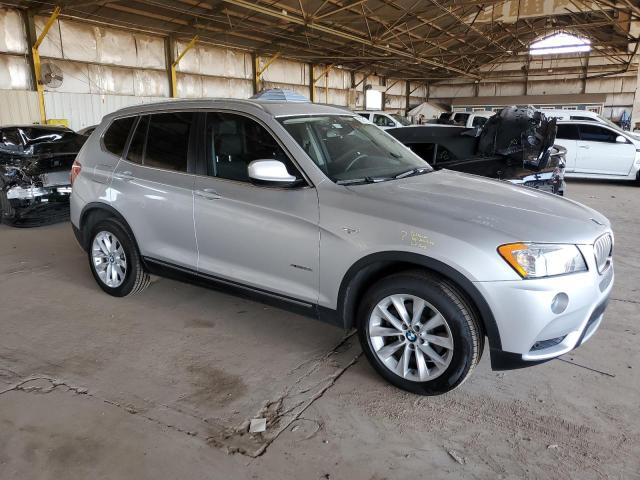 5UXWX9C55E0D17556 - 2014 BMW X3 XDRIVE28I SILVER photo 4