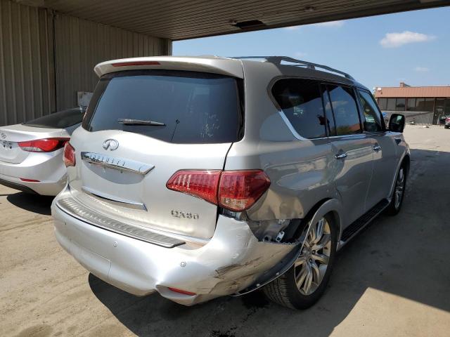 JN8AZ2NC5E9350630 - 2014 INFINITI QX80 SILVER photo 3