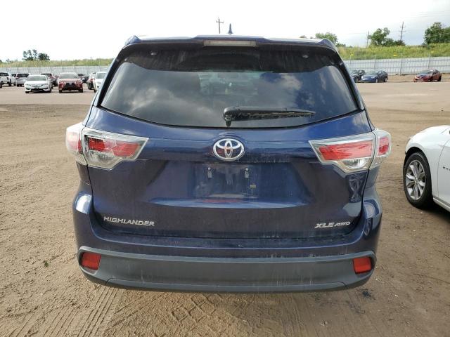 5TDJKRFH8FS177188 - 2015 TOYOTA HIGHLANDER XLE Blau Foto 6