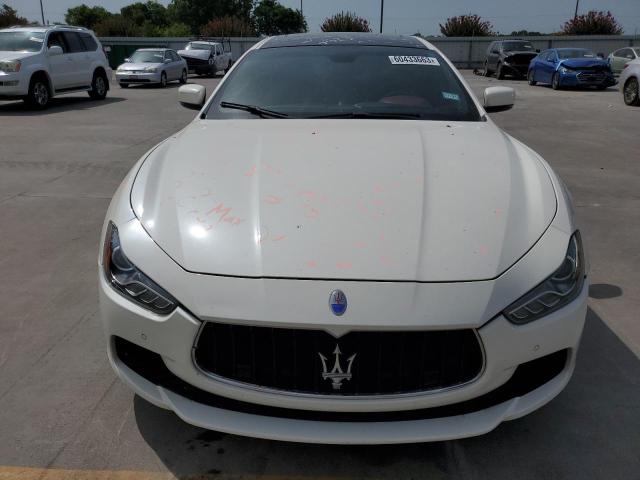 ZAM57RTA8F1133923 - 2015 MASERATI GHIBLI S WHITE photo 5